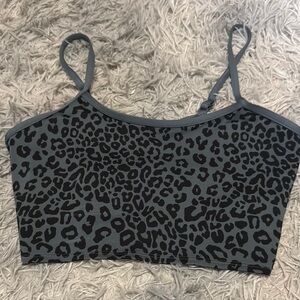 Leopard Print Crop Bra/Crop Top